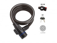 Замок тросовый Golden Key 10х1800мм с ключом и держателем GK102.110