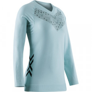 Футболка женская X-Bionic Twyce Run Shirt LS WMN clearwater/black A061 