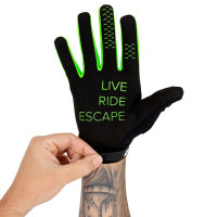 Перчатки Jetpilot RX Super Lite Glove Full Finger Black/Green S21 (200900)