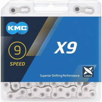 Цепь KMC X9, 9 скоростей, 116L, 1/2"x11/128", с замком CL556R