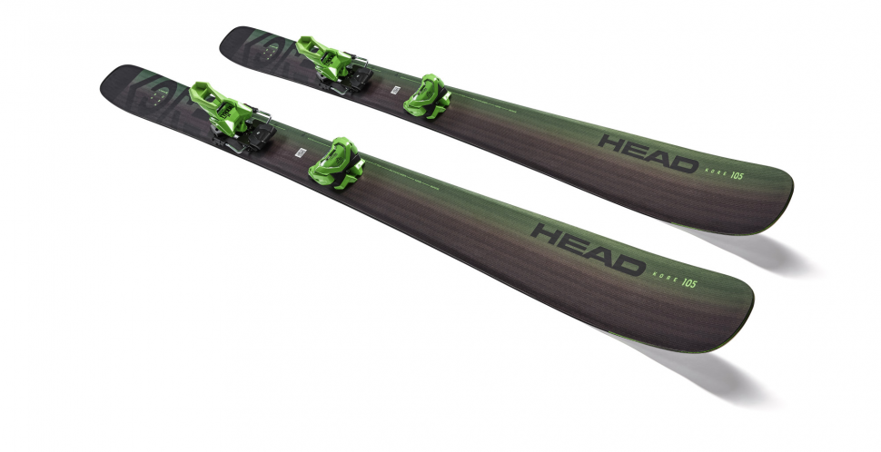 Горные лыжи Head Kore 105 black-green + крепления Attack 14 GW Brake ...