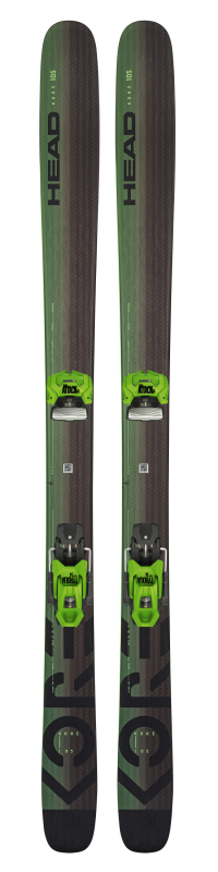Горные лыжи Head Kore 105 black-green + крепление ATTACK 14 GW BRAKE 110 [A] (2023)