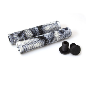 Ручки на руль CLARKS С132 3-485 резиновые 168мм, пластик. заглушки камуфляж черно-серый 