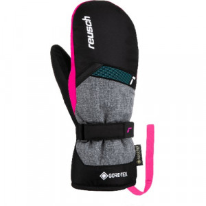 Варежки горнолыжные REUSCH Flash Gore-Tex Junior Mitten Black/Black Melange/Pink Glo 