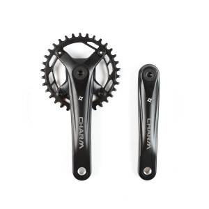 Система PROWHEEL CHARM-FD04S 00-180799 передняя 9s/10s/11s скор. сталь 34зуб, шатун алюминий 170мм под квадрат, B.C.D 104мм, черная 