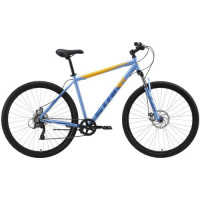 Велосипед Stark Respect 29.1 D Microshift голубой металлик/синий/оранжевый рама: 18" (2023)