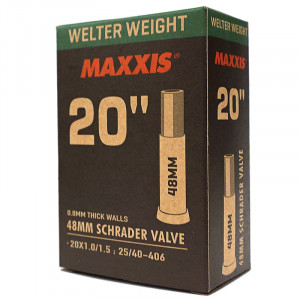 Велокамера Maxxis Welter Weight 20x1.0/1.5 LSV48 Авто ниппель 0.8mm 