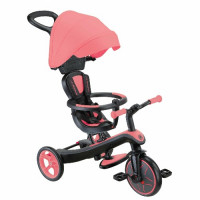 Трехколесный велосипед-беговел Globber Explorer Trike 4 in 1 New розовый