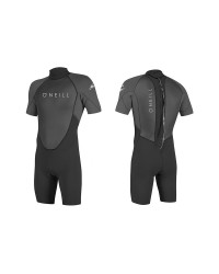 Гидрокостюм мужской короткий O'Neill REACTOR-2 2MM BACK ZIP S/S SPRING black/graphite (2020)