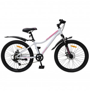 Велосипед Avenger C241DW 24" розовый металик/белый рама: 13" (2026) 