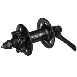 Втулка передняя Shimano  DEORE XT, HB-M756L 32H HUB SHEL &amp; QR LEVER:BLACK OLD:100MM AXLE:108MM FOR D 