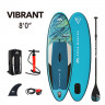 SUP-доска надувная юношеская с веслом Aqua Marina Vibrant 8'0" (BT-22VIP, 244x71x10 см, S23) - SUP-доска надувная юношеская с веслом Aqua Marina Vibrant 8'0" (BT-22VIP, 244x71x10 см, S23)