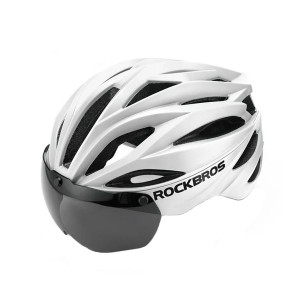 Велошлем ROCKBROS RB_10110045002 TT-36, со съемным визором, белый матовый, размер L 