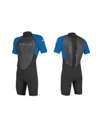 Гидрокостюм мужской короткий O'Neill REACTOR-2 2MM BACK ZIP S/S SPRING black/blue 5041 EJ7 (2020)