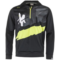 Толстовка юниорская Head RACE Hoodie PRINT black/yellow race (2022)