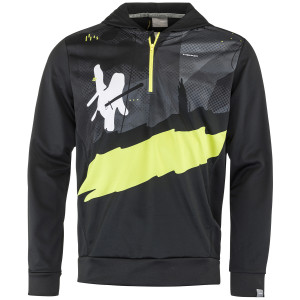 Толстовка юниорская Head RACE Hoodie PRINT black/yellow race (2022) 