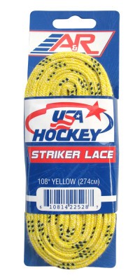 Шнурки хоккейные A&R USA Hockey (Yellow) (2020)