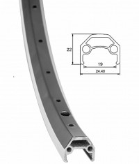 Обод Stels 24" (ЖВМЗ) 32Н двойной алюминиевый черный с проточкой