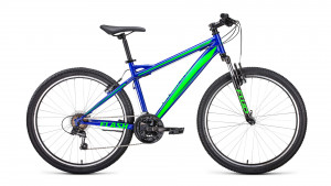 Велосипед Forward Flash 26 1.0 синий/ярко-зеленый 15&quot; (2022) 