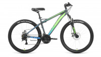 Велосипед Forward FLASH 26 2.2 D серый матовый/ярко-зеленый 19" (2022)