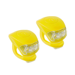 Фонарики M-WAVE 5-220636 COBRA IV перед. 2д/3ф+зад.2д/3ф 24г с батар. желтый корпус (20) 