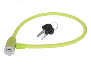 Замок тросовый KELLYS KLS JOLLY Ø4,5ммхØ12мм x 650мм, салатовый, безопасность 3/10 