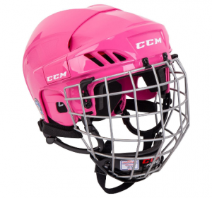 Шлем с маской CCM Fitlite 50 Combo SR pink 