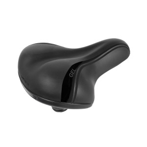Седло VENTURA 5-250082 ELASTOMER комфорт GEL 254х208мм с закрыт. резин. пружинами-эластомер + гель. с боковой защитой (20) черное 