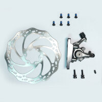 Тормоз дисковый механический зад. PROMAX DECODE двухпоршневой с ротором DT-160H и адаптером