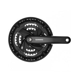 Система SHIMANO 2-720220 9ск EFCM371C422CL ALTUS, M371, 170 мм, квадрат, 44/32/22, с болтами, с защитой, черный 