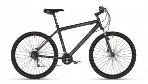 Велосипед Stark Respect 26.1 D Microshift Steel черный/серый (2021) 