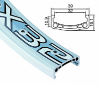 Обод Stels 24" DX32 Alexrims 32H двойной пистонированный, алюминиевый чёрный LU000837