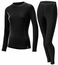 Комплект термобелья женский LOFFLER MERINO Black (2022)