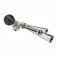 Клаксон Stels 87B-04 3-х рожковый чёрно-хромированный