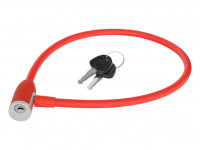 Замок тросовый KLS JOLLY Ø4,5ммхØ12мм x 650мм, красный, безопасность 3/10
