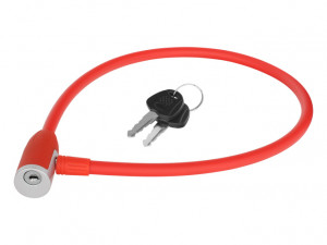 Замок тросовый KLS JOLLY Ø4,5ммхØ12мм x 650мм, красный, безопасность 3/10 