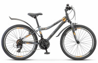 Велосипед Stels Navigator-410 V 24" 21 sp V010 антрацитовый/черный рама: 12" (2020)