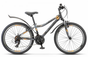 Велосипед Stels Navigator-410 V 24&quot; 21 sp V010 антрацитовый/черный рама: 12&quot; (2020) 