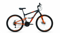 Велосипед Altair MTB FS 26 2.0 disc темно-серый/оранжевый (2021)