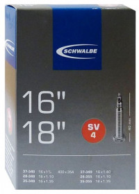 Велокамера 16-18" Schwalbe SV4 28/37-340/355 1-3/8-1.35 IB 40mm (05-10410313) Велокамера 16-18" Schwalbe SV4 28/37-340/355 1-3/8-1.35 IB 40mm (05-10410313)