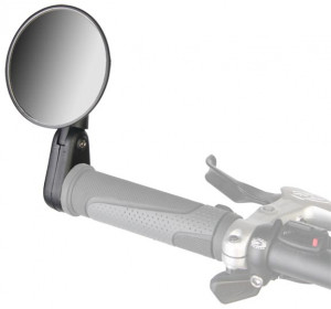 Зеркало заднего вида DX-2002B (вместо заглушки грипсы), пластиковое, черное 
