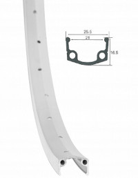 Обод Stels 24" HLQC-10A-1 14Gx36Н одинарный фрезерованный, алюминиевый серебристый