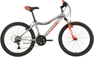Велосипед Black One Ice 24 серый/красный/белый (2021) 