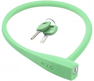 Замок тросовый KELLYS KLS Sunny 4,5ммх60см, силик. покрытие, пастельно-зелёный, безоп. 3/10 