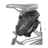 Подсумок M-WAVE 5-122831 подсед. 9.5х10х27см с отделением для фляги, водонепрониц. с отражат. элемент, с креплением для фонар. черный AMSTERDAM BAG