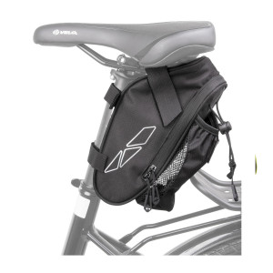 Подсумок M-WAVE 5-122831 подсед. 9.5х10х27см с отделением для фляги, водонепрониц. с отражат. элемент, с креплением для фонар. черный AMSTERDAM BAG 