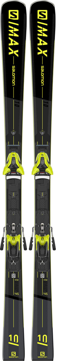 Горные лыжи Salomon S/Max 10 с креплениями Z12 GW F80 Black/Gy/Ye (2021)