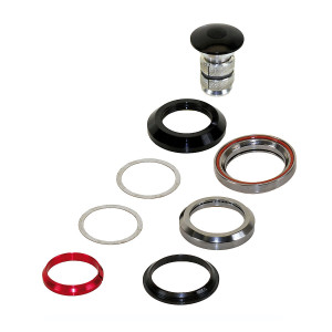 Рулевой набор NECO 5-390514 (5-390325) алюм. интегр. картр. 1 1/8&quot; 28,5/41,8/41,8/30мм 45`x45` 73г (подходит для карбон. труб). черный 