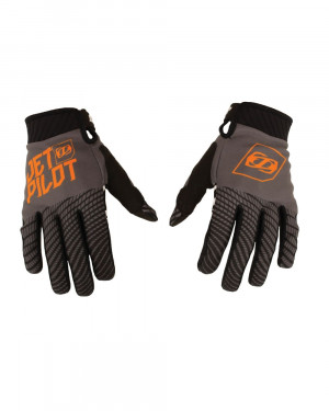 Перчатки Jetpilot Matrix Pro Super Lite Glove Full Finger Charcoal/Orange (2018) 