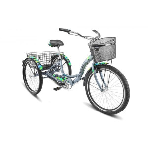 Велосипед Stels Energy-III 26&quot; V030 (с корзиной) зеленый/синий (2018) 